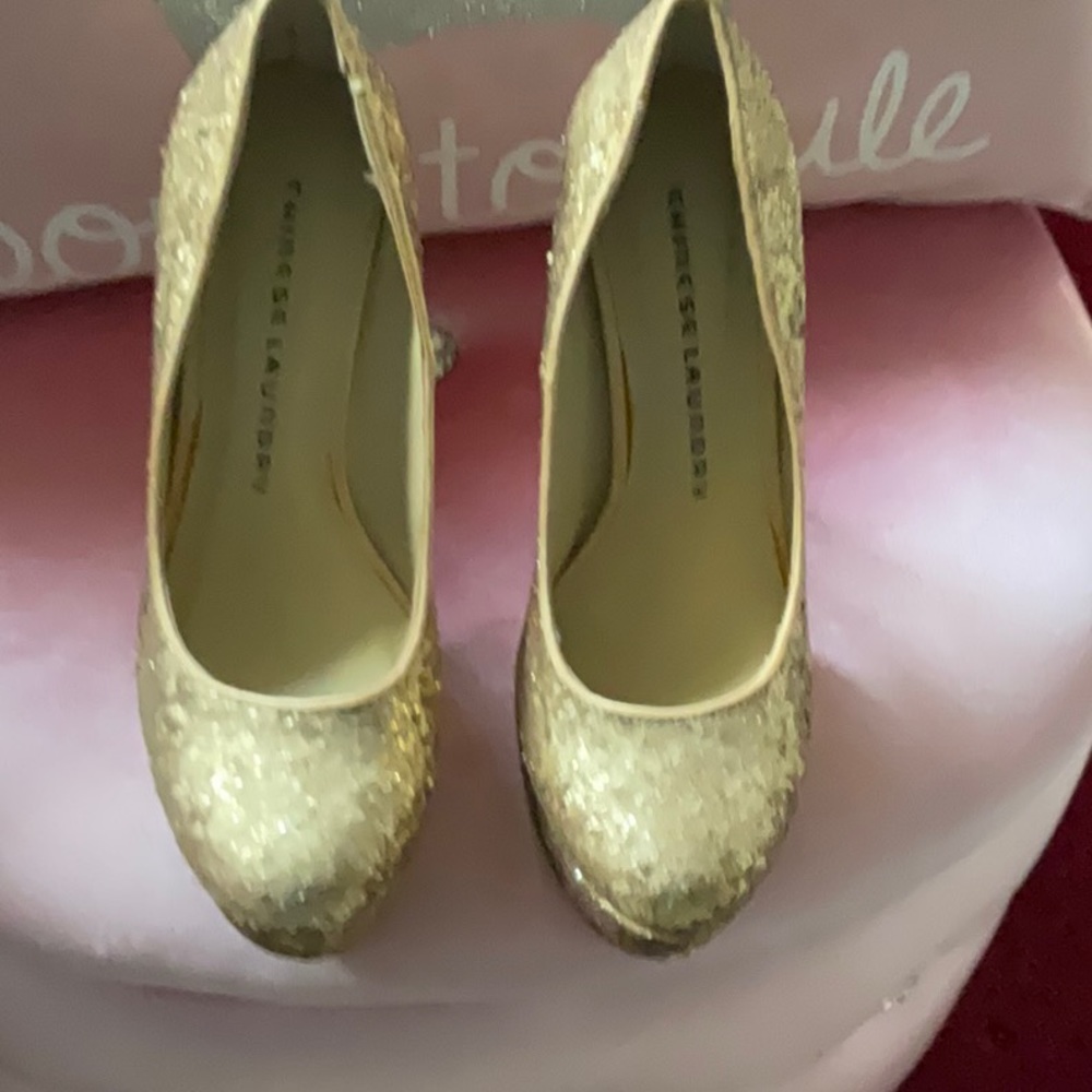 Gold GLITTER PLATFORM CHINESE LAUNDAY 6/12